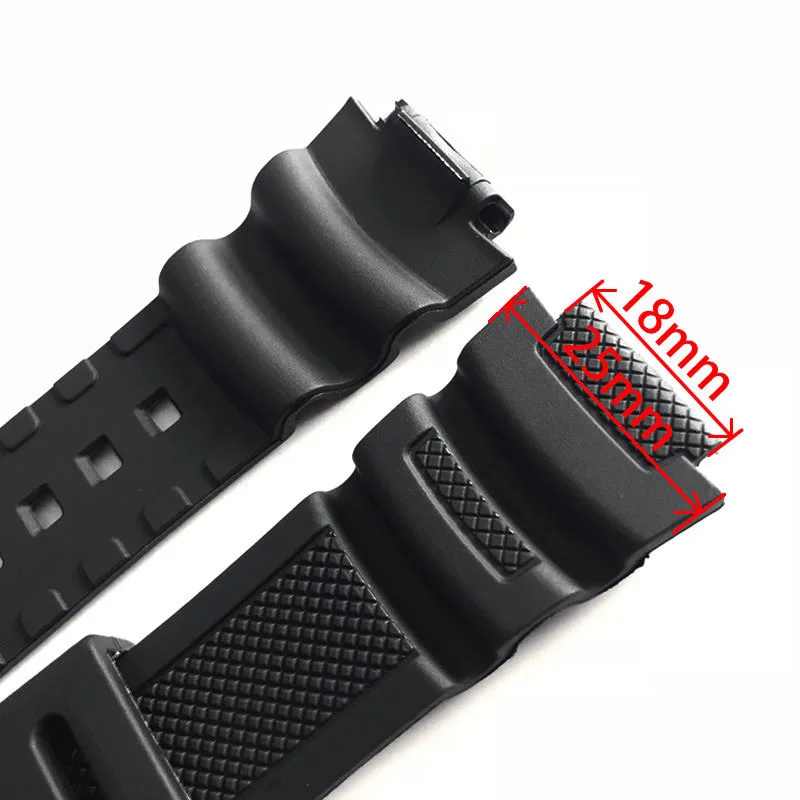 Фото Мягкий спортивный резиновый ремешок для Casio AQ-S810W S800 MRW-200 W735 752H резиновая цепочка для часов Europe 18 мм * 25 мм №3