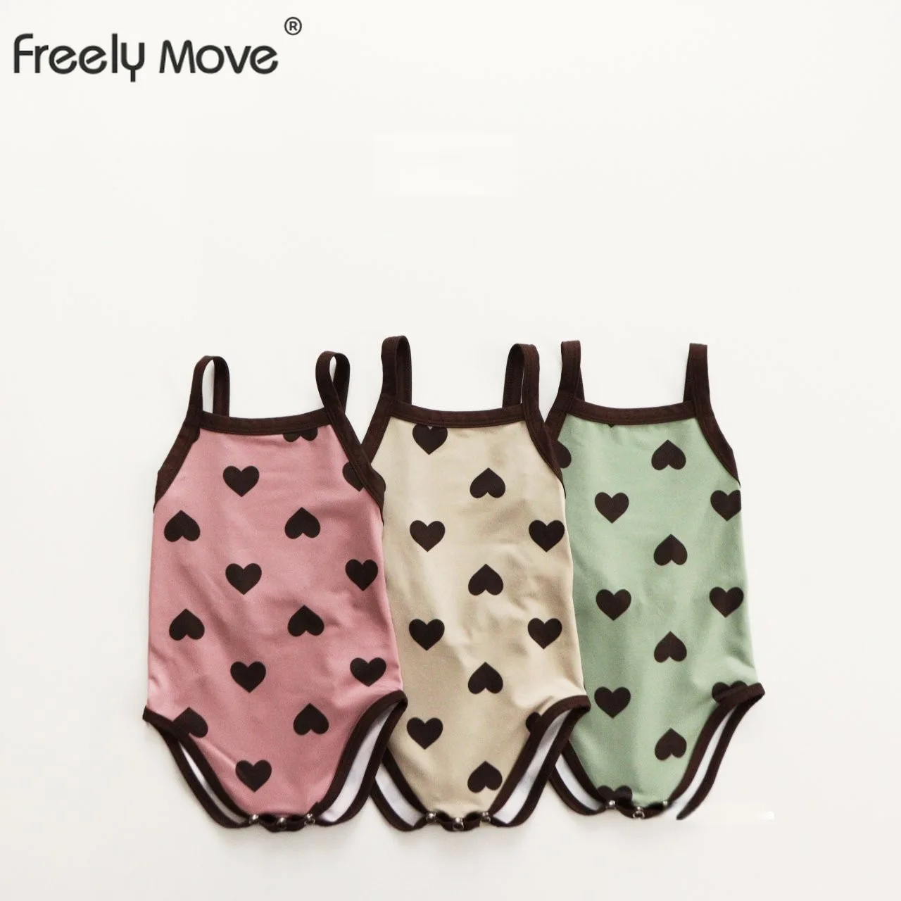 

Freely Move Cute Summer Newborn Children Kids Baby Girls Swimwear Swimsuit One-piece Bikini Toddler Infant Print Beachwear Suit