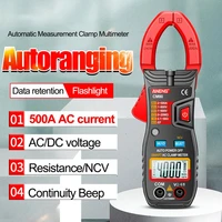 aneng cm80 digital clamp meter 4000 counts acdc voltage ac current ncv multi function automatic range universal meter newest