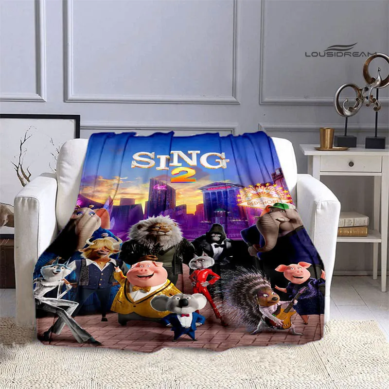 Одеяло детское Фланелевое с мультяшным принтом и надписью Happy Voice |