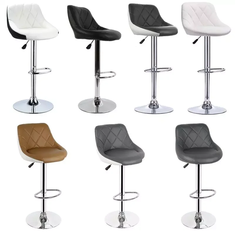 

2023 Set Of 2 Lounge Chairs Bar Chair PU Leather Bar Stool Lift Height Adjusted Swivel Leisure Home Office Kitchen Backrest Chai