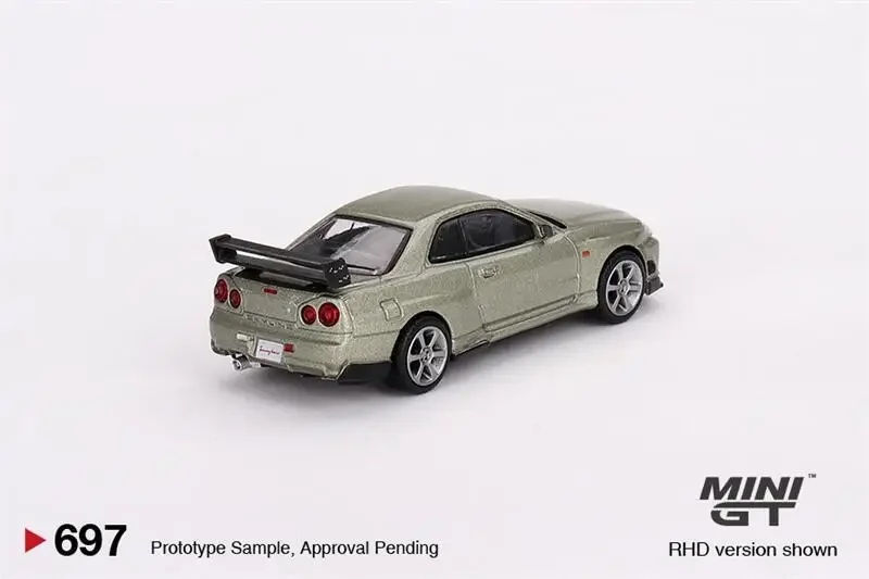 Мини GT 1:64 Skyline GTR R34 tommykairr-z millселен нефрит LHD литая модель автомобиля