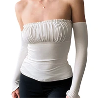 womens summer tight suspender tops solid color pleated fungus edge strap camisole vest