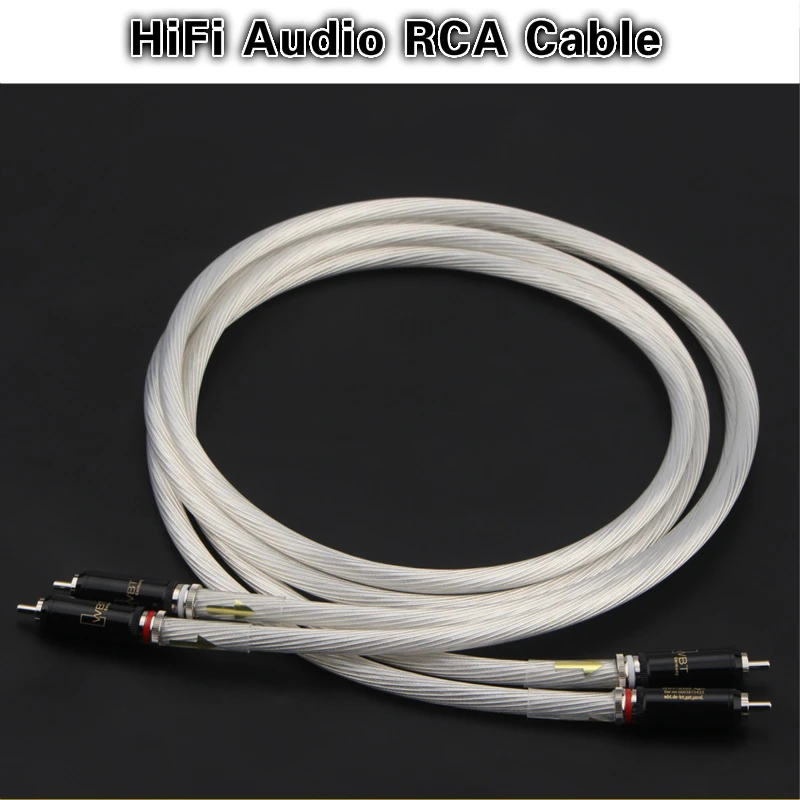 Hi-Fi аудиокабель RCA 5N Посеребренная сигнальная линия для аудиофила усилитель