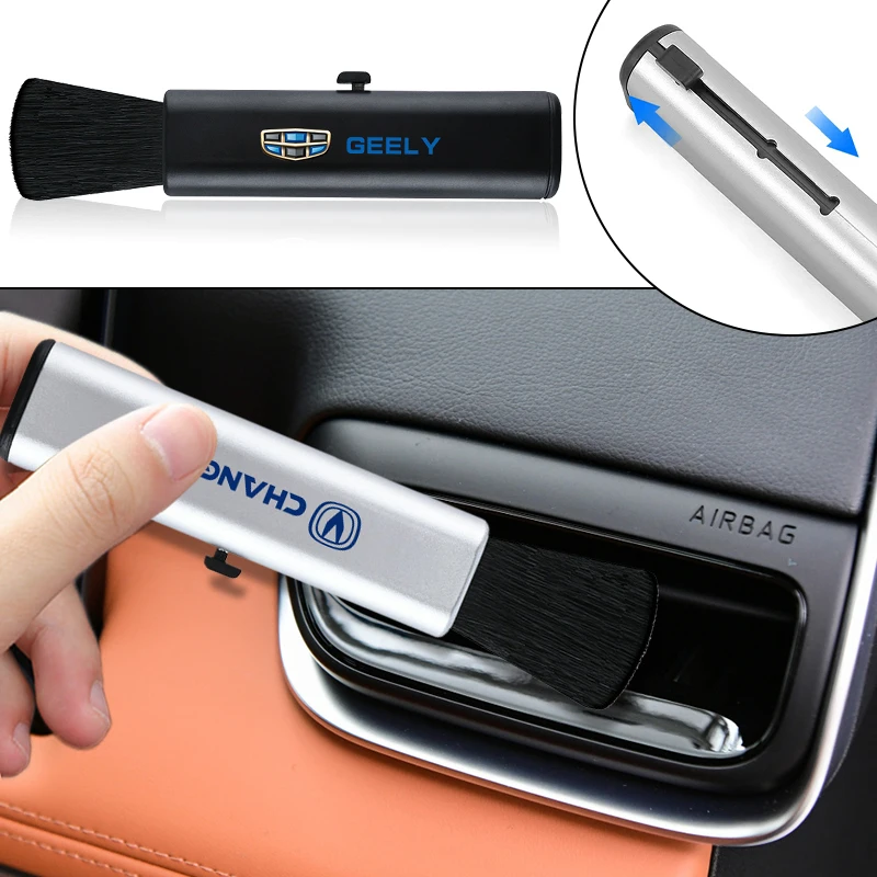 1pcs Car Retractable Cleaning Brush Outlet Soft Brush for Honda Civci Accord CRV CR V 0th 9th 8th 7th Gen 2006 2007 Accessories