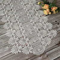 european pastoral lace embroidery new white table runner flag pad coffee tv cabinet cover towel camino de mesa christmas decor
