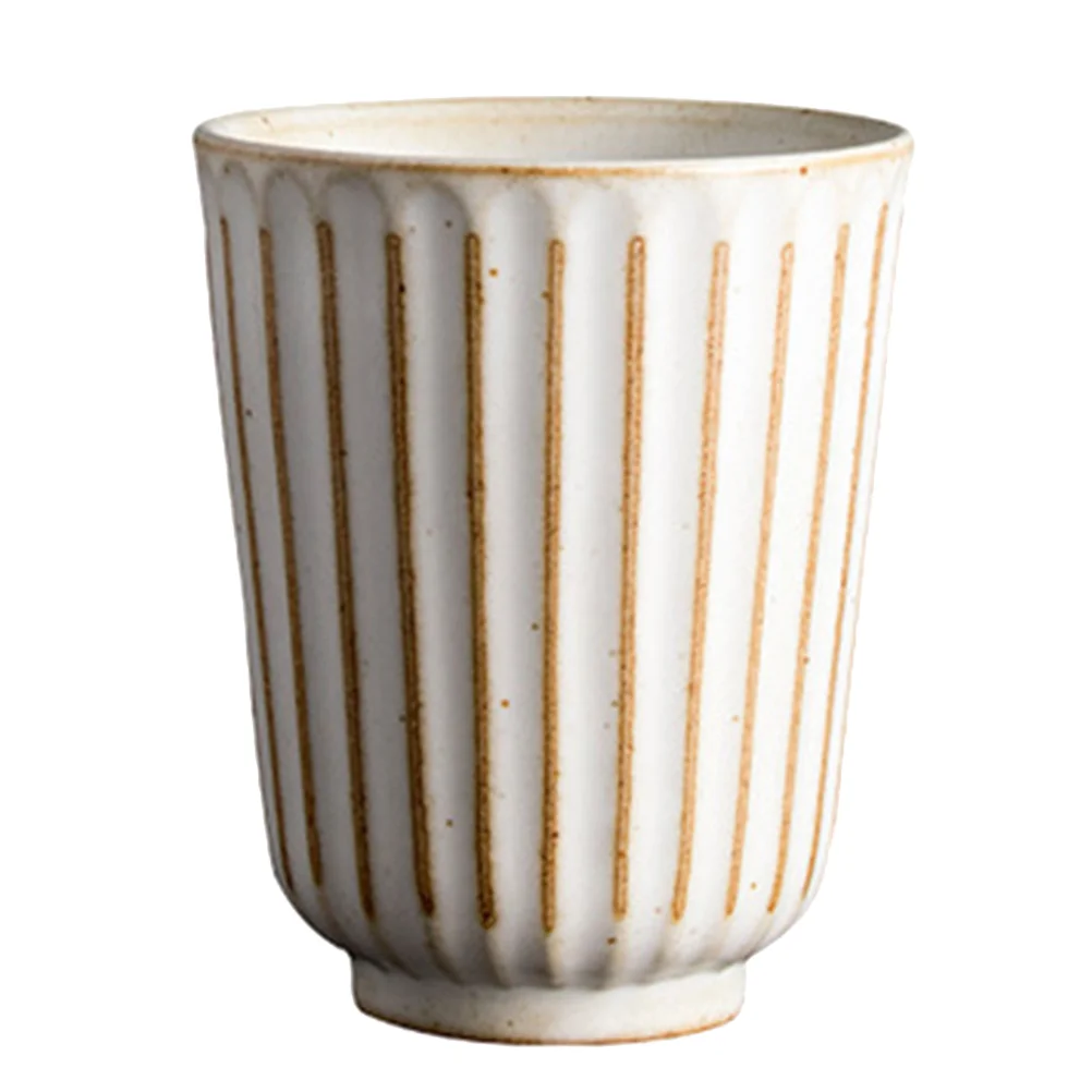 

1Pc 150ml Japanese Style Tea Cup Crude Pottery Drinking Cup Retro Serving Cup