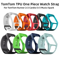 one piece design silicone strap for tomtom runner 2 3 spark 3 sport watch band bracelet tomtom adventurer replacement wristband