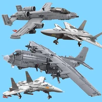 new military toys ac 130 war a10 attack fighter airforce plane swat figures idea model building block bricks kid gift