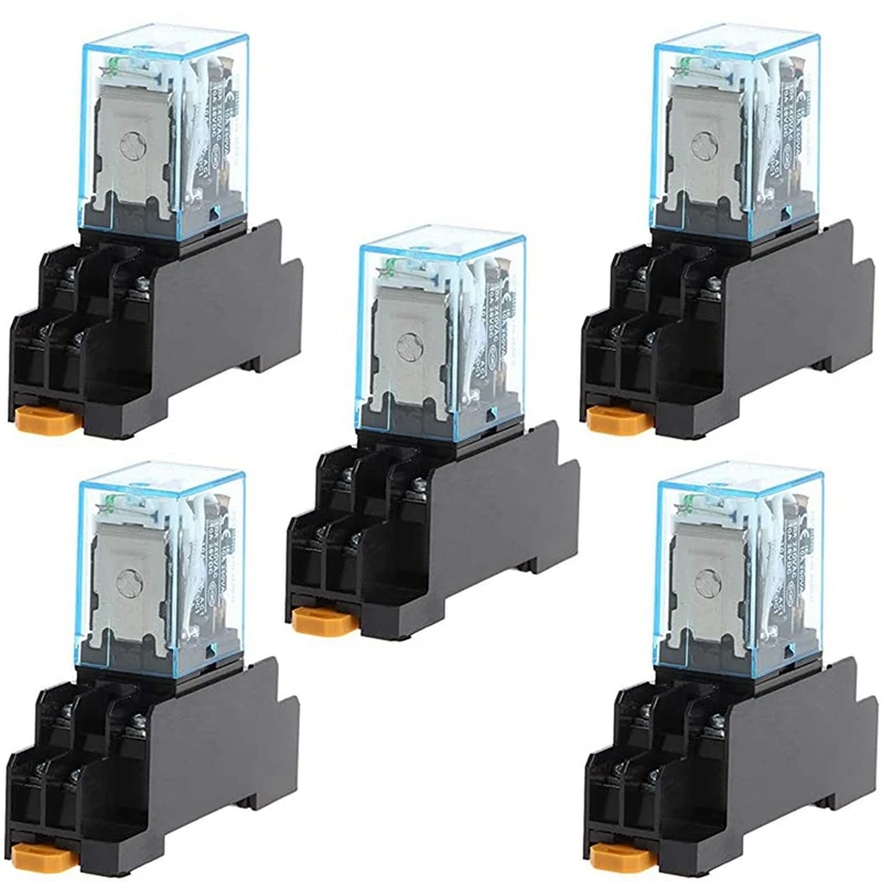 

5PCS LY2NJ Ac220v 8 Pin (With Base) Coil Power Relay