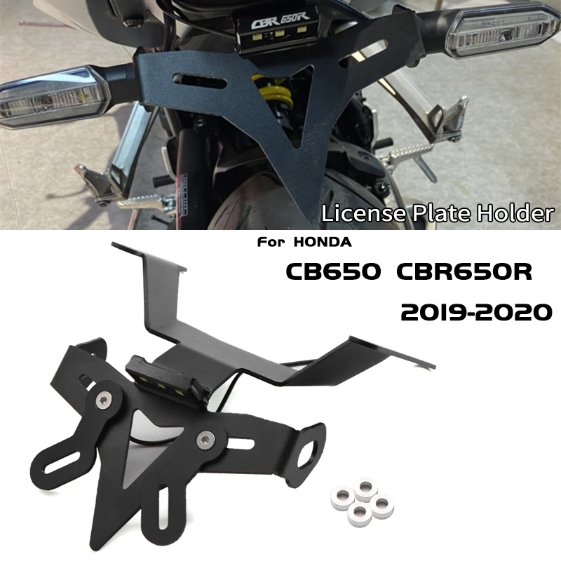 

MKLIGHTECH For HONDA CBR CB 650R CBR650R CB650R 2019 2020 License Plate Holder Rear Tail Frame Fender Eliminator Bracket Kit