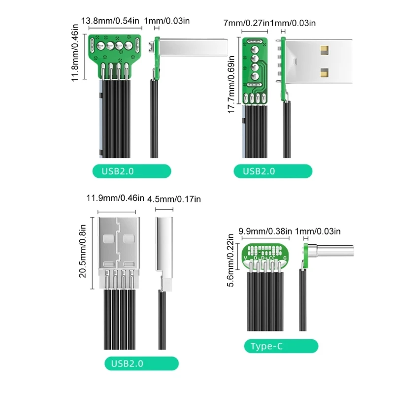 Прямая поставка USB2.0, 480 Мбит/с, шнур для передачи данных, мягкий плоский шнур USB-USB, штекер, 10 Вт, удлинительный провод