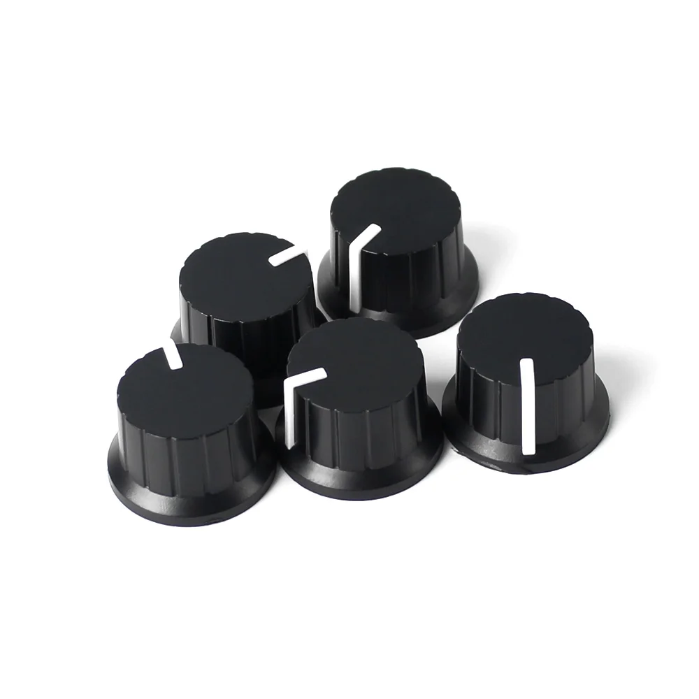 10 шт. 24*15 мм, ручка потенциометра, крышка, Цветочная ось, ручка управления громкостью white для энкодера