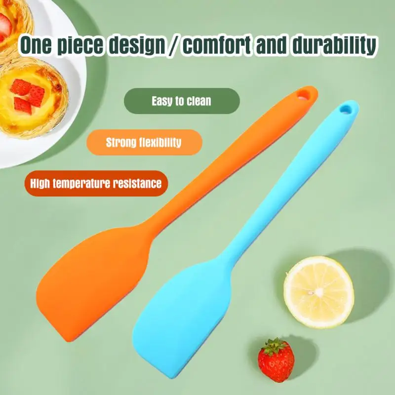 

Silicone Cream Baking Scraper Non Stick Butter Spatula Cutter Chocolate Smoother Heat Resistant Kitchen Pastry Tools Scraper