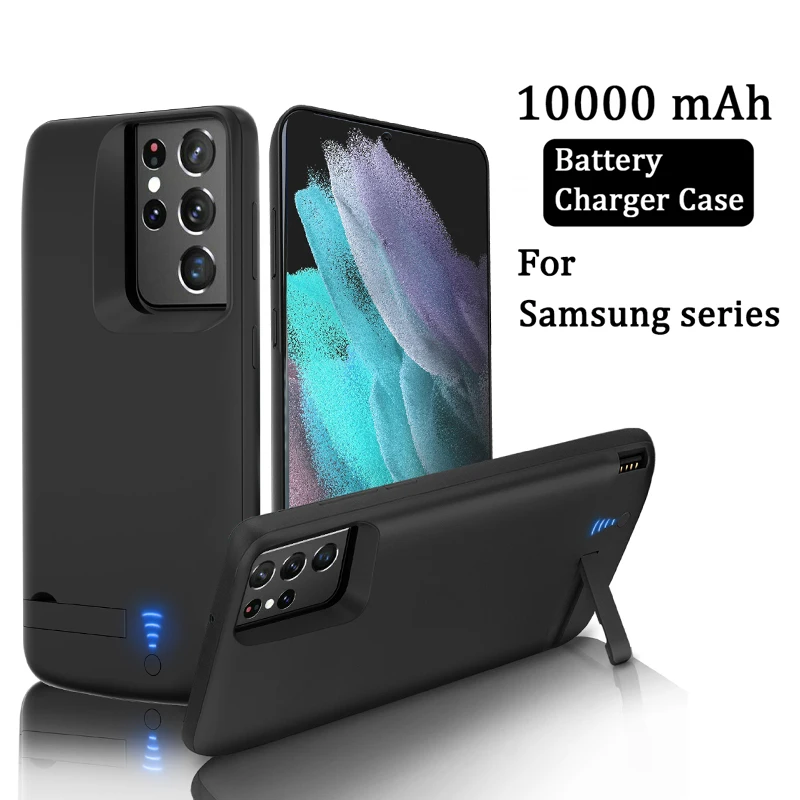 

Чехол с внешним аккумулятором для Samsung Galaxy S10, S10E, S20, S21, S22, быстрая зарядка аккумулятора для смартфонов Note10 Plus, Note20