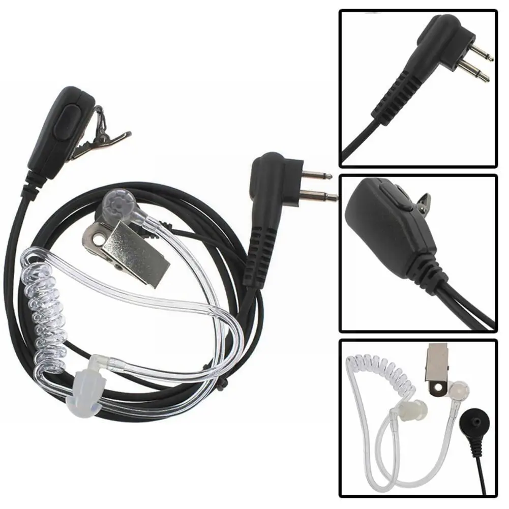 

For Xtn Xv Ax Series Radio 2pcs 2-pin Mic Ptt Earpiece Headset For Cb Radio Cp88 Cp040 Cp100 For Walkie T L7b9