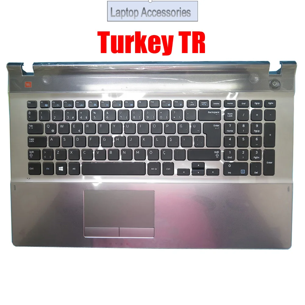 Фото HJ подставка для рук и клавиатура для ноутбука Samsung NP550P7C 550P7C Canada CA France FR Турция TR BA75-03790J BA59-03304J с тачпадом №3