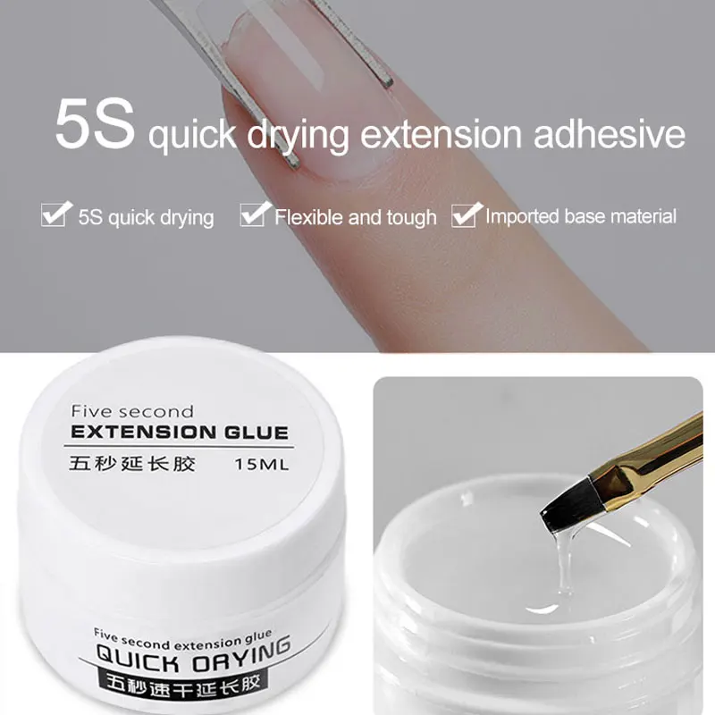 

Nailfan 5-секундный Быстросохнущий полимерный удлинитель Nale Gel Poly Комплект гель лака Удлинительный УФ-гель easy Soak Off Extension полигель