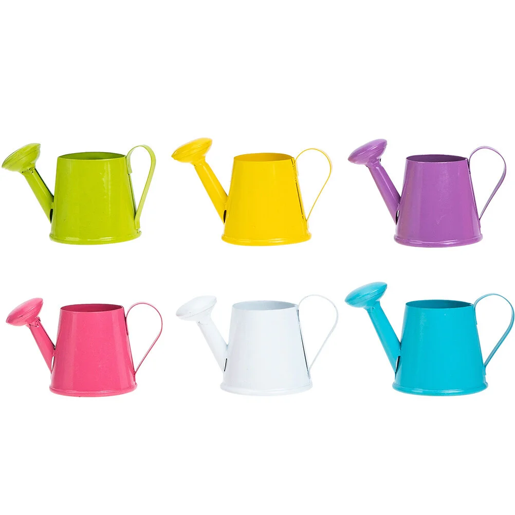 

6Pcs Kids Summer Decors Miniature Kettle Model Handheld Watering Pots Household Mini House Decors