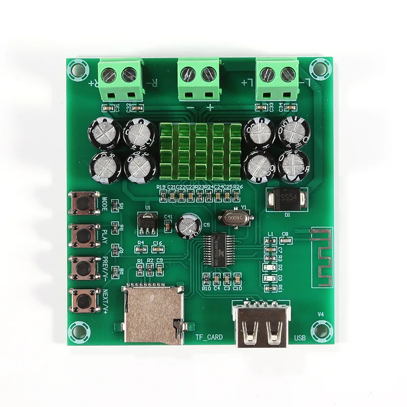 XH-M422 плата Bluetooth усилителя FCard PlaybackTPA3116D2 Встроенная Pairs50W UDisk
