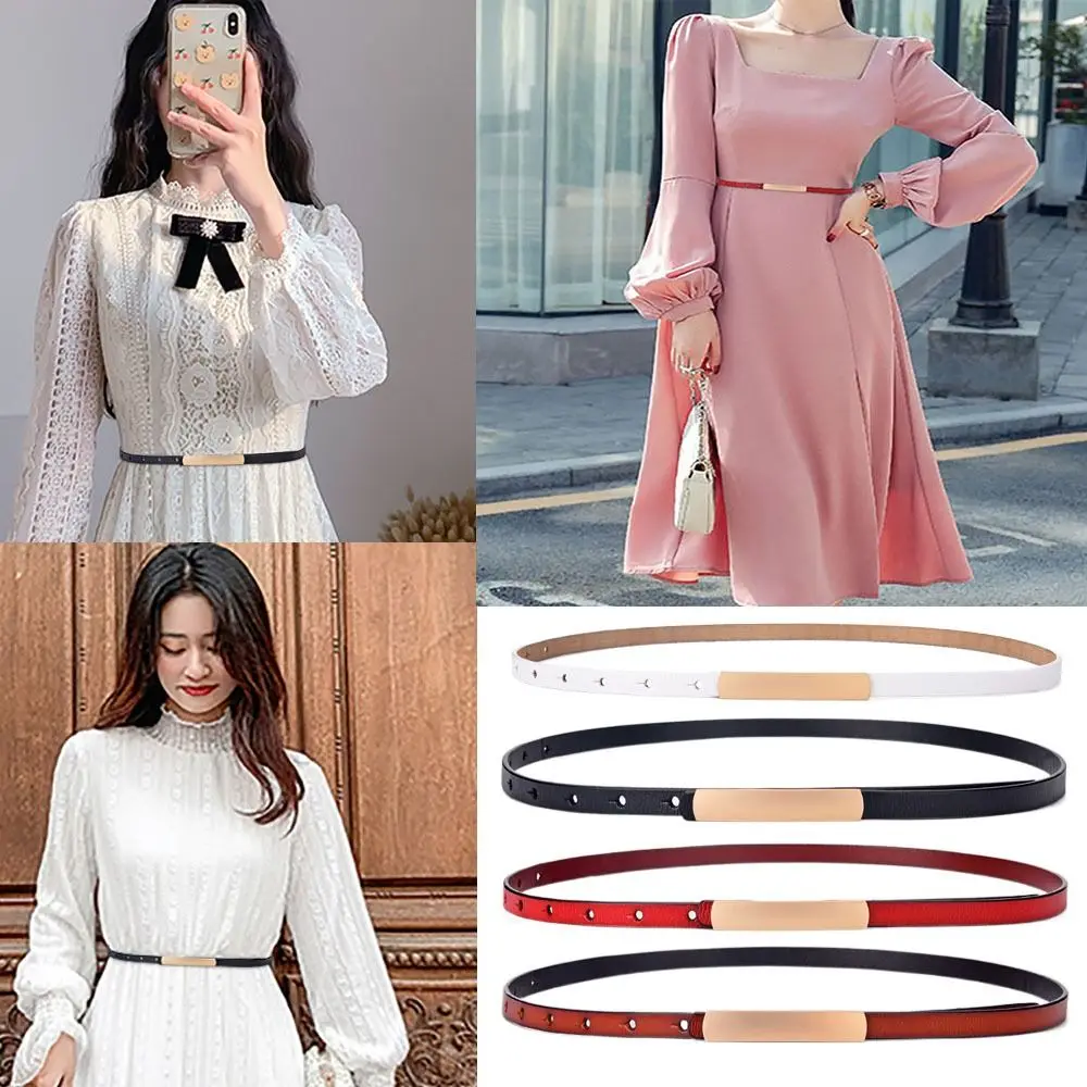

Fashion Waistband Belts Corset Thin Belt PU Leather Belt Smooth Buckle Belt Women Female Ladies Belts