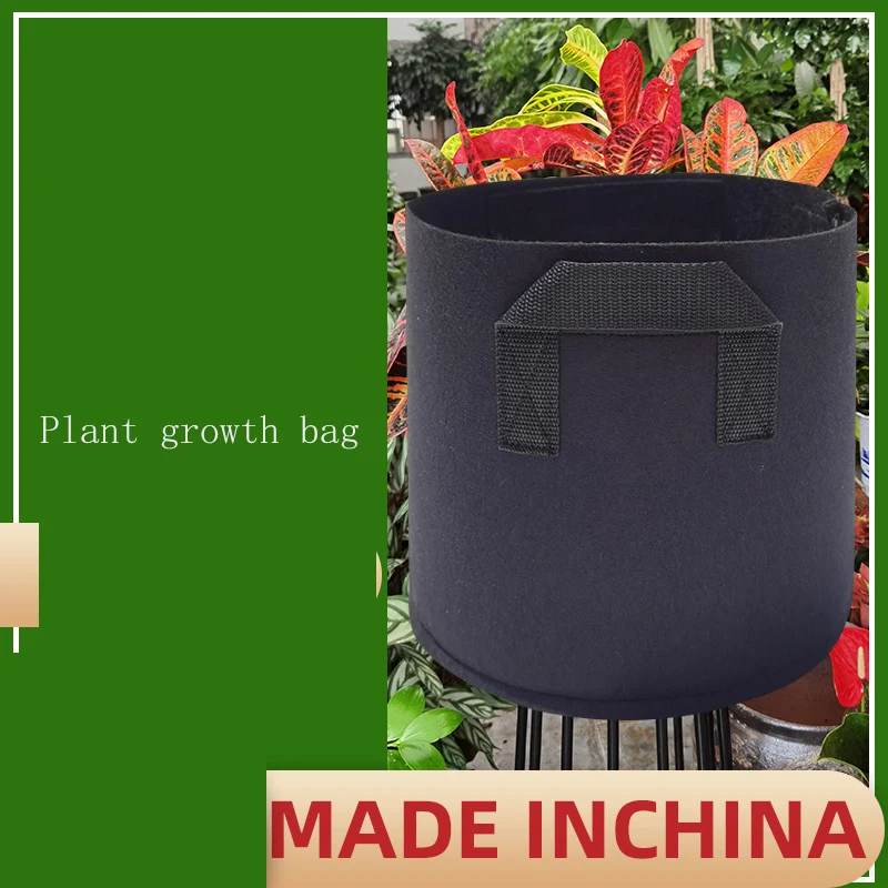 

Planting Bag Black/Grey Potato Fabric Vegetable Seedling growing pot garden tools 1-20 Gallon Eco-Friendly Grow bag plant pots