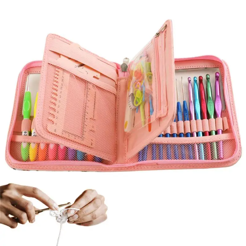 

Набор эргономичных крючков для вязания, цветные мягкие ручки с эргономичным креплением, набор спиц для вязания