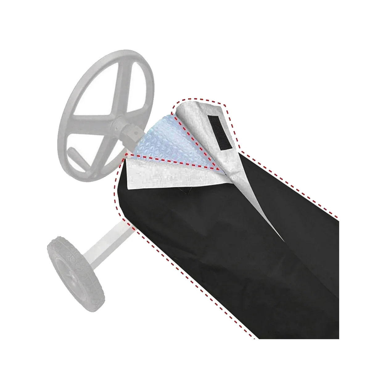 

Чехол для бассейна от солнца, защитная катушка для защиты от ультрафиолетового излучения, водонепроницаемые, черные