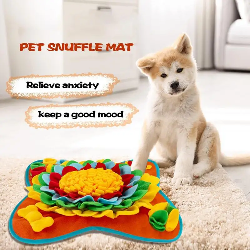 

Dog Sniffing Mat Recycled Durable And Puppy Sniffing Pad Interactive Feed Puzzle For Boredom Pet Foraging Mat For Stress Release