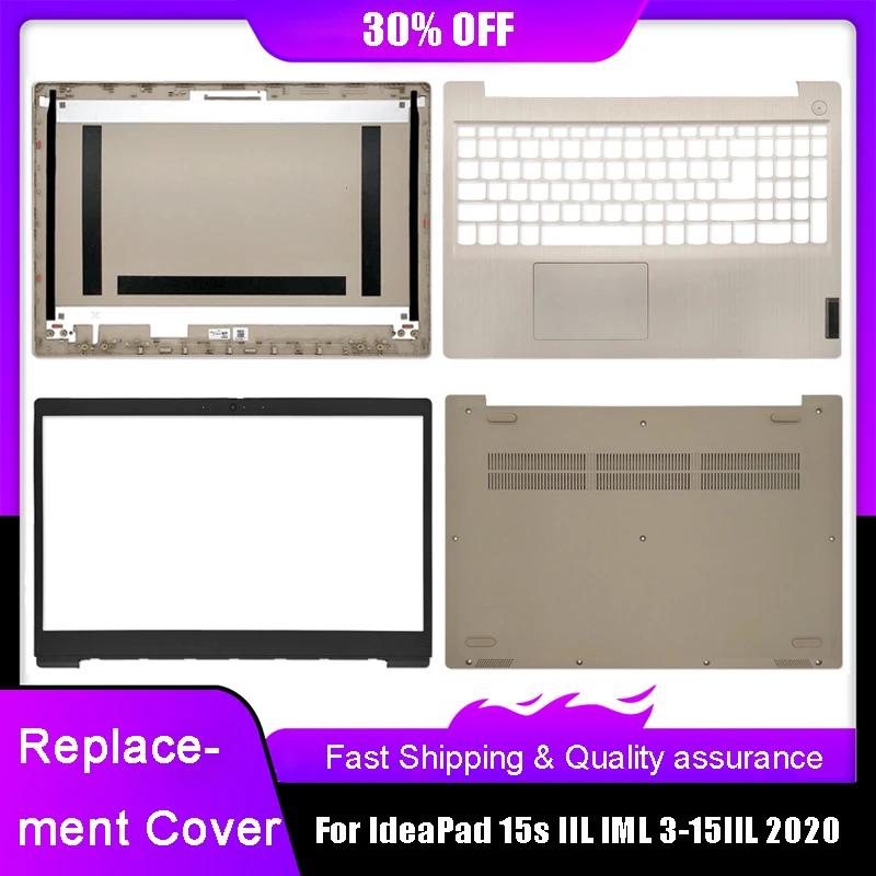 

New Laptop LCD Back Cover For Lenovo IdeaPad 15s IIL IML 3-15IIL 2020 Front Bezel Palmrest Upper Bottom Base Case Rear Lid Gold