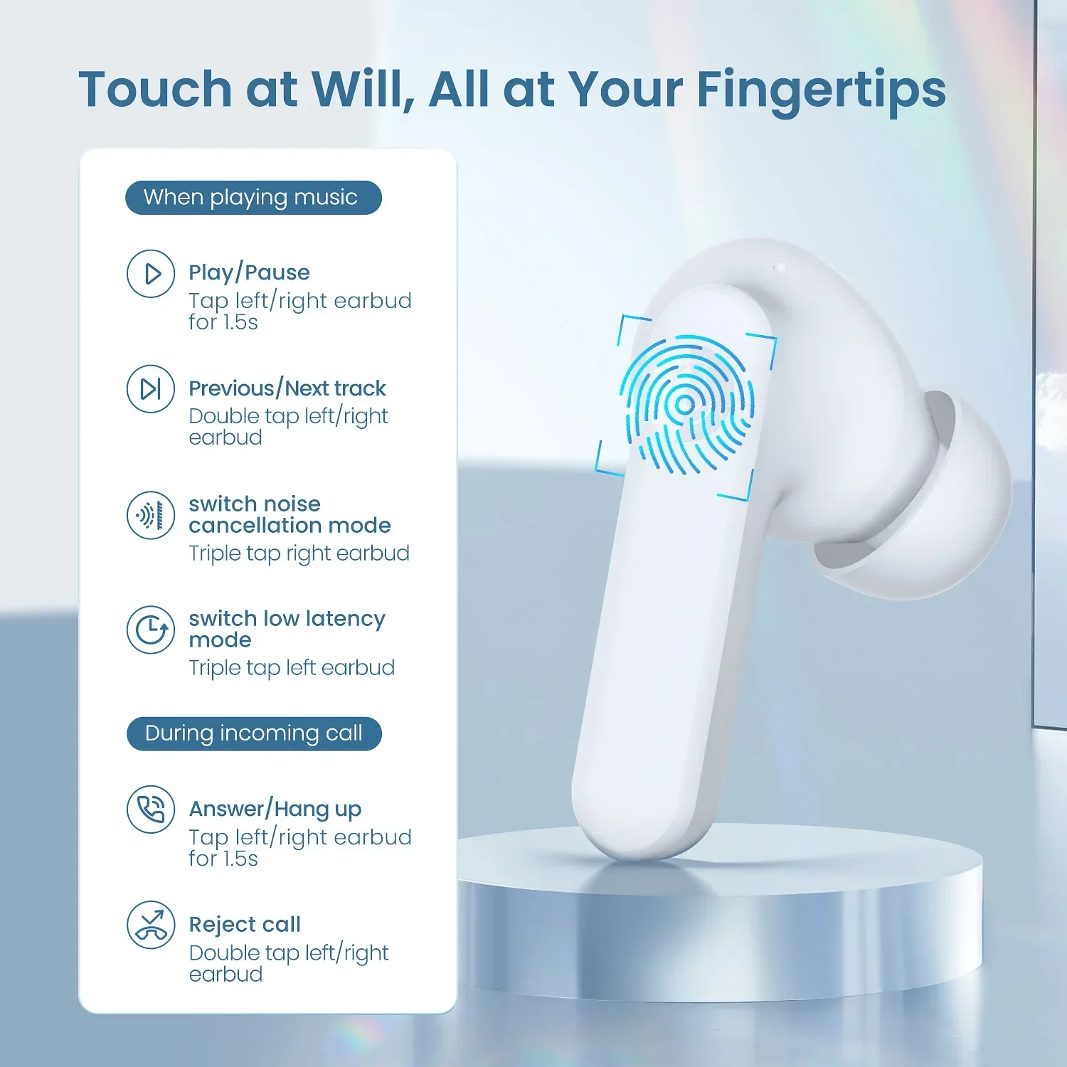 HAYLOU MoriPods ANC TWS Беспроводные наушники BT5.2 Наушники с сенсорным управлением 30H