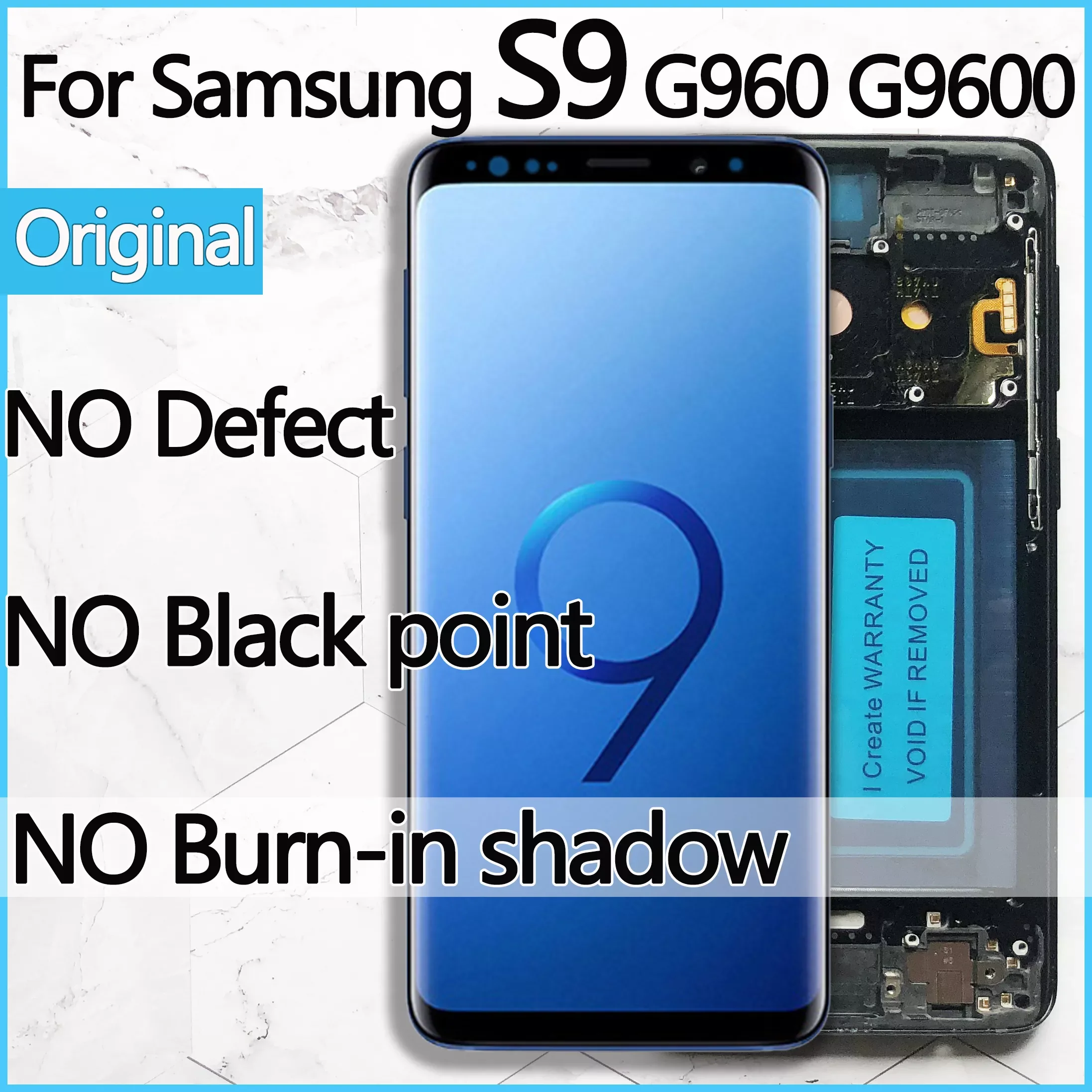

Сменный ЖК-дисплей для SAMSUNG Galaxy S9, сенсорный экран, дигитайзер с рамкой G960N G9600, защита от ожога