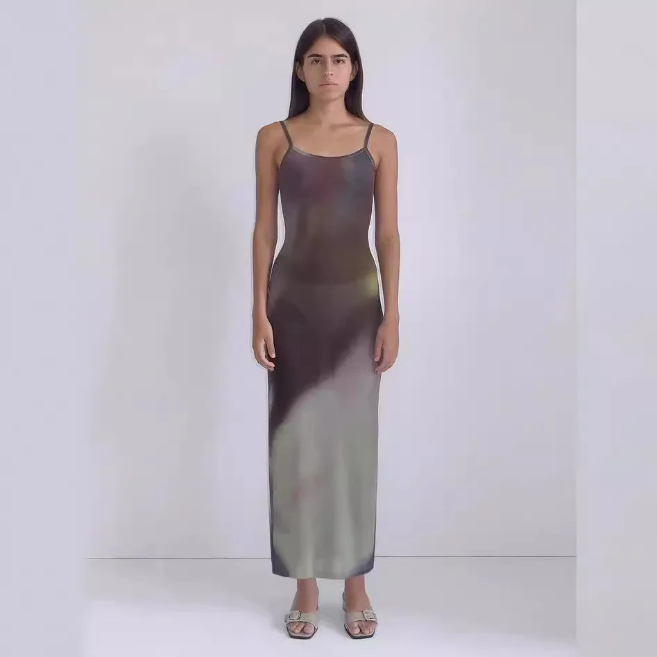 Палома шерсть разноцветное платье-комбинация эластичная сумка с принтом ягодицы