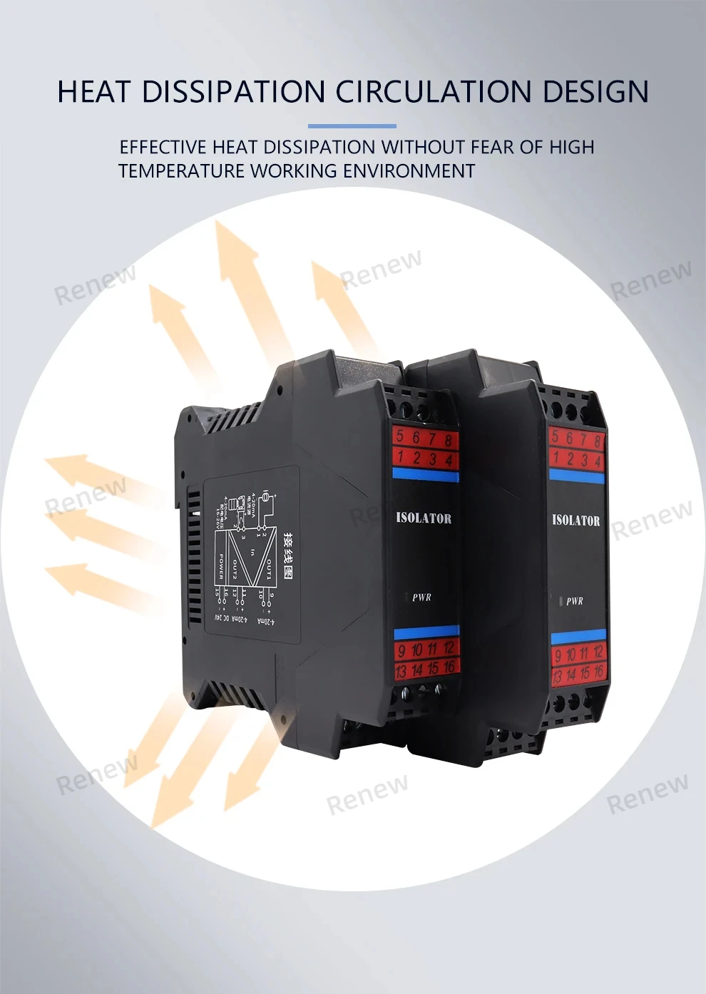 Изолятор сигнала 4-20 мА аналоговый передатчик преобразователь 0-10 в 0-75 мВ 1 выход 2