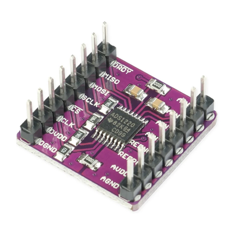 

Горячая Распродажа, Φ ADS1220 ADC 24-битный A/D Модуль преобразователя I2C с низким энергопотреблением, 24-битный аналогово-цифровой модуль преобразо...