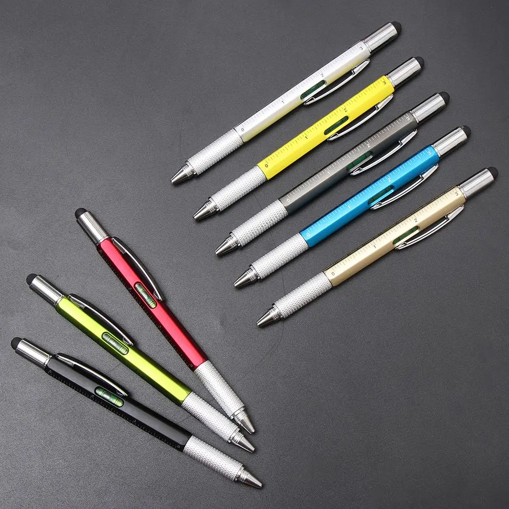

Writing Supplies Spirit Level Screen Touch Screwdriver Ballpoint Pen Ruler Gadgets Capacitive Pen Multi-functional Pen