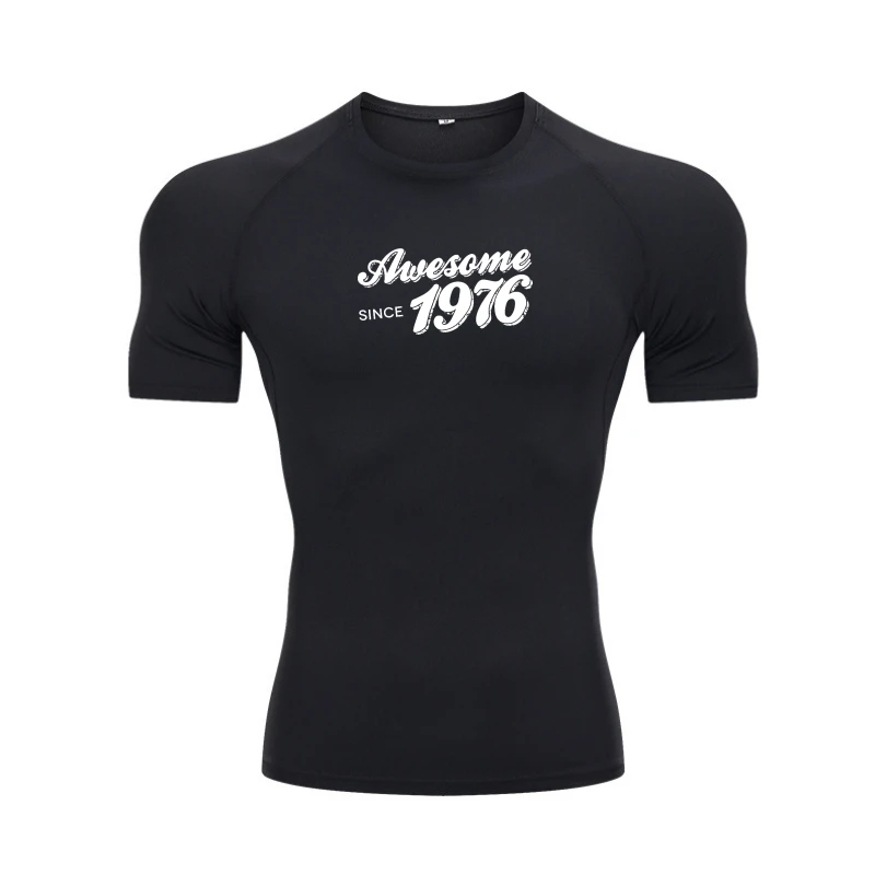

Потрясающая с 1976 года рубашка, подарок на день рождения, хлопковые топы, рубашка в стиле Харадзюку, рубашки, футболки большого размера с 3D принтом в стиле хип-хоп