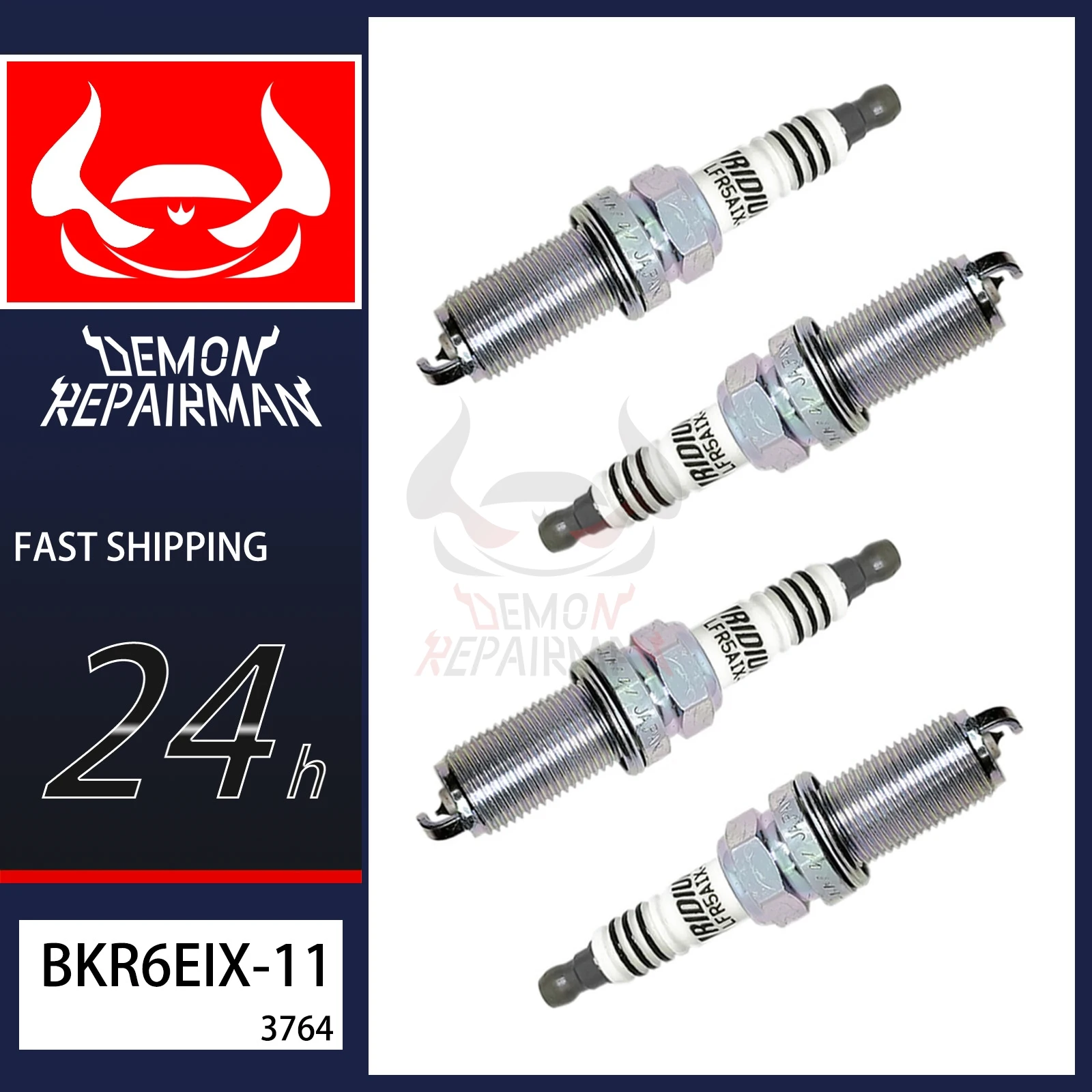 Фото 4/6 шт. BKR6EIX-11 BKR6EIX11 3764 IRIDIUM свечи зажигания для Toyota Camry Lexus Honda Suzuki Chevy Mazda Audi Acura Chevrolet Dodge №1