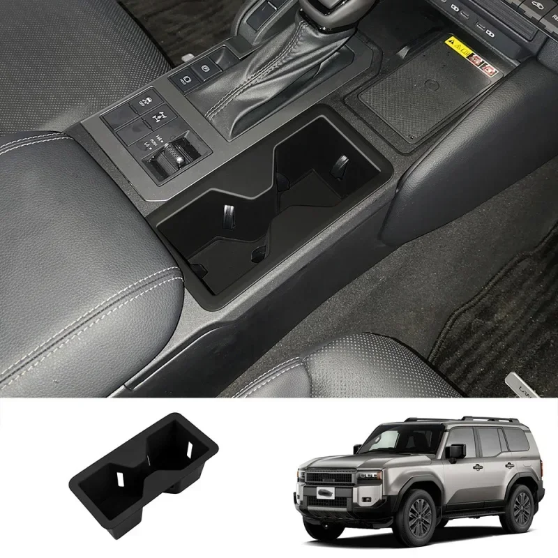 

Для Toyota Land Cruiser 250 Prado LC250 2024 2025 ABS Центральная Коробка передач Передняя подставка для чашки воды заднее сиденье подставка для напитков чехол