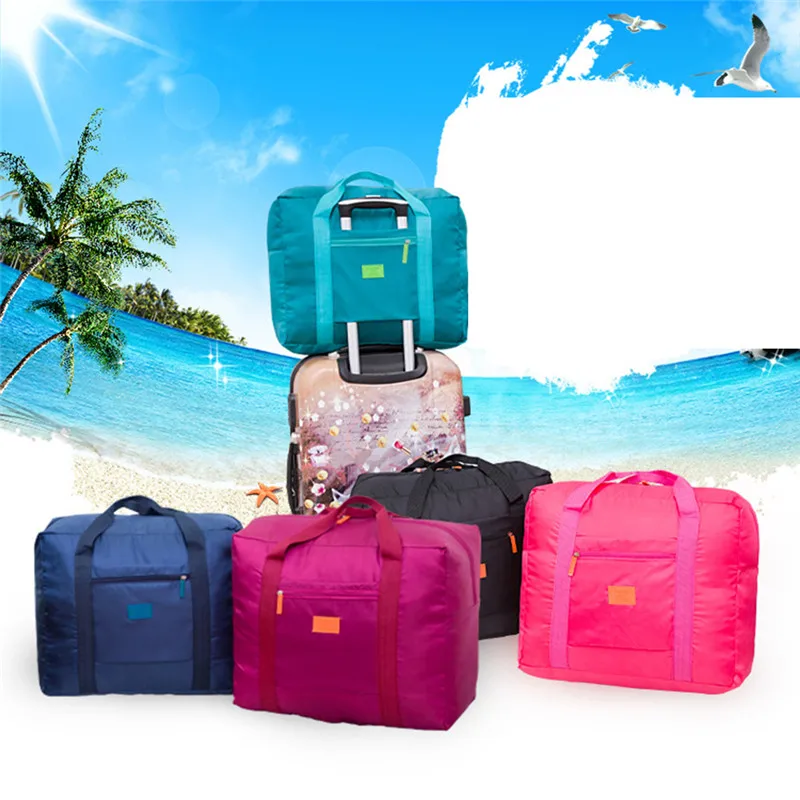 

Unisex Adult Travel Bag Big Size Solid Foldable Nylon Soft Waterproof Luggage Bag Storage Carry-On Duffle Bag Suitcase
