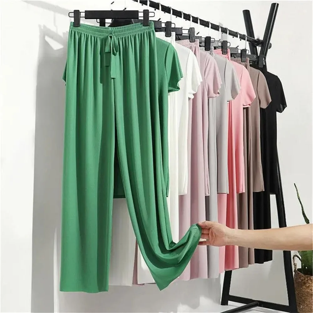 

Women's Female Home Clothes 2Pieces Set Spring Autumn Lady Home Suit Lounge Wear Loose Homewear Suit For Women Pajamas Pants Set