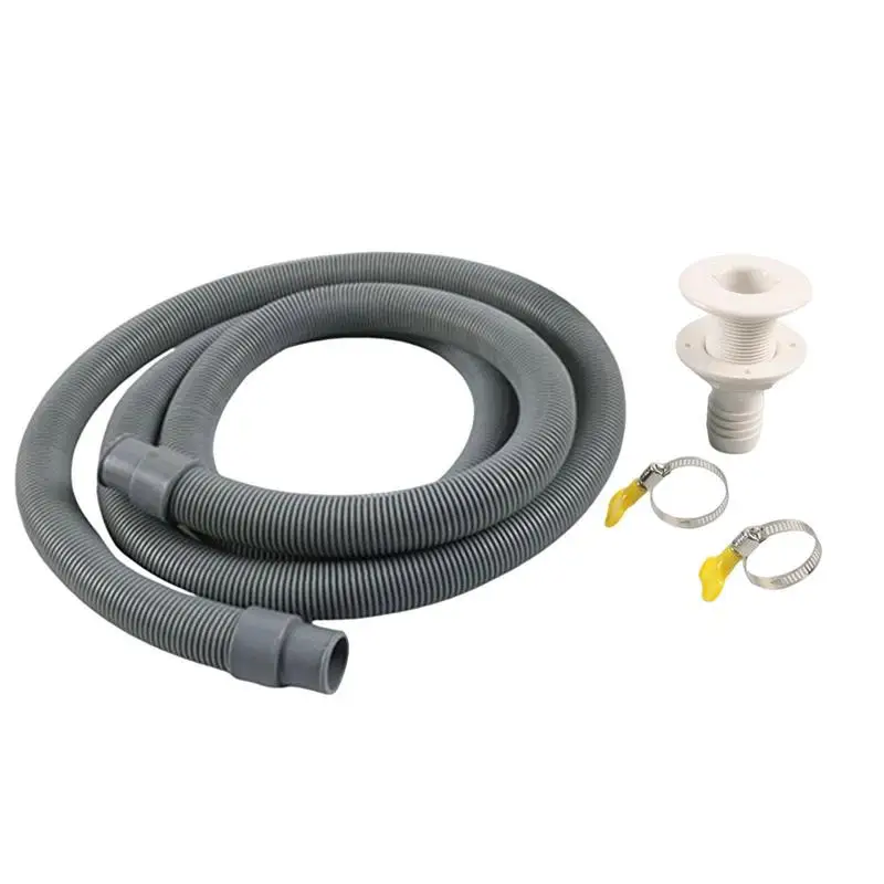 

Marine Bilge Pump Plumbing Kit Drainage Pipe Hose For Boats Flexible Hose Heavy-Duty With Clamps And Fitting RV Boating