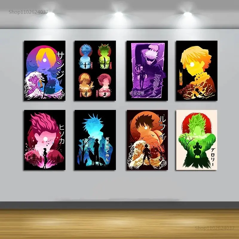 

5D DIY Diamond Painting Kit Japanese Anime Naruto Silhouette Diamond Embroidery Mosaic Art Rhinestone Home Decor Gift