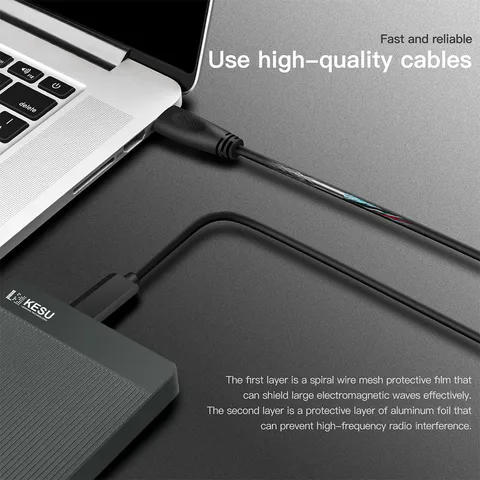 KESU Портативный внешний жесткий диск 500 ГБ/1 ТБ/2 ТБ HD памяти USB HDD устройство хранения жесткого диска съемный настольный ноутбук компьютер