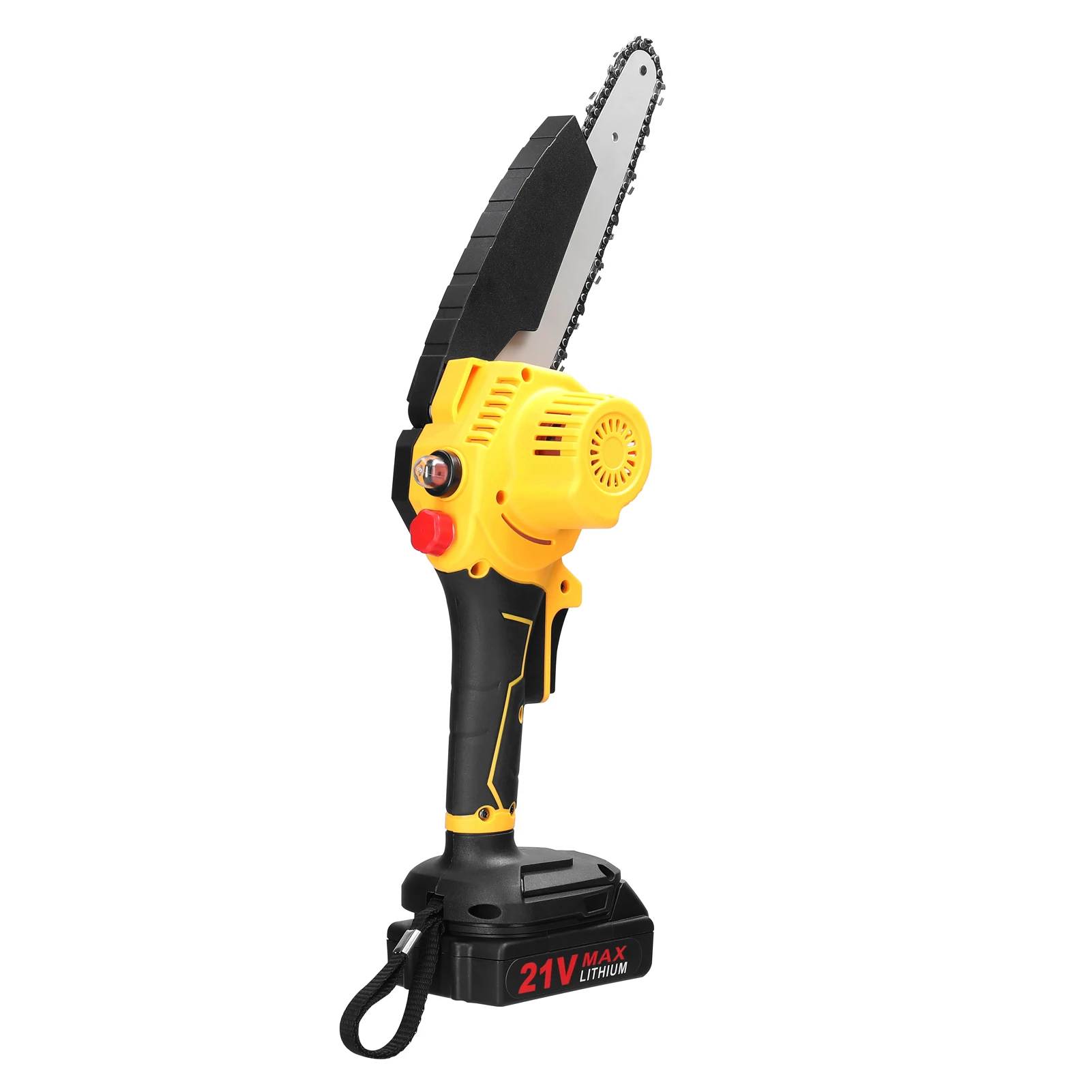 

21V Portable Electric Pruning Saws Small Wood Splitting Chainsaw Brush Motor Woodworking Tool for Garden Orchard Cutting Use