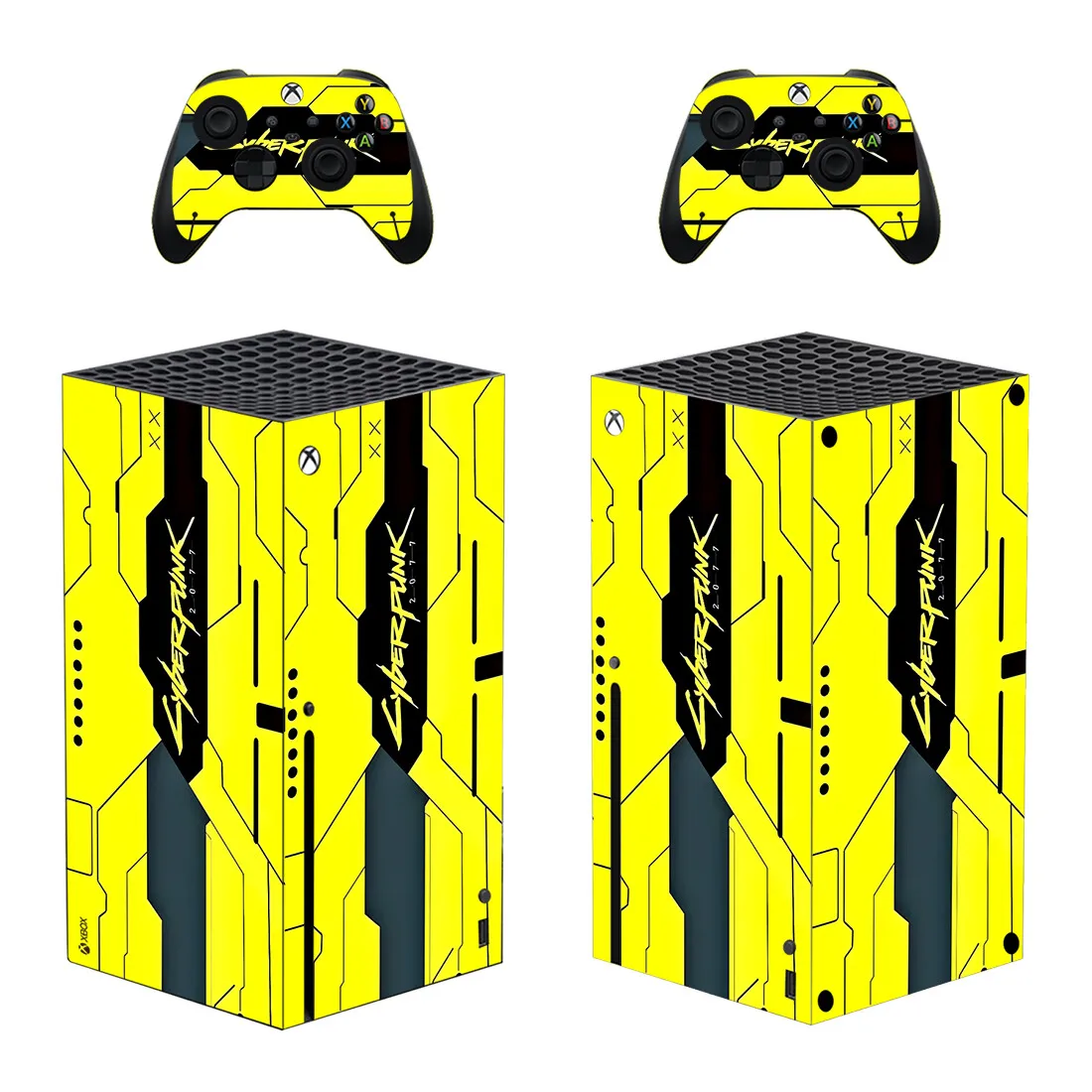 Наклейка для игровой консоли X и 2 контроллера