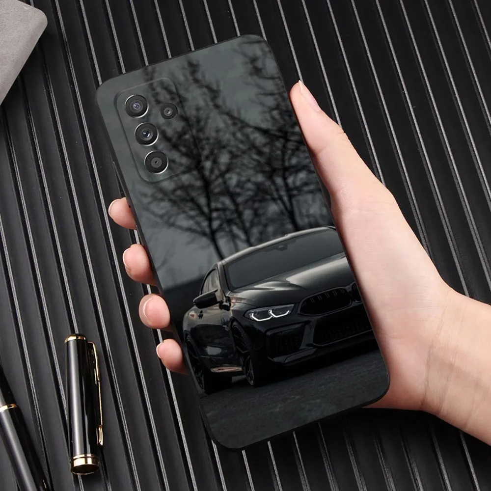 B-Blue Red Car для B-Bmwes-S чехол телефона Samsung Galaxy A13 A21s A22 A31 A32 A52 A53 A71 A80 A91 Мягкий черный