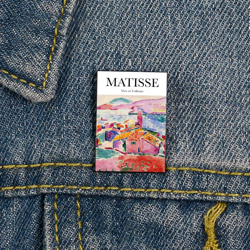 

Fashion Matisse View of Collioure Pin Custom vintage Brooches Shirt Lapel teacher Bag Cute Badge Cartoon pins for Lover Girl