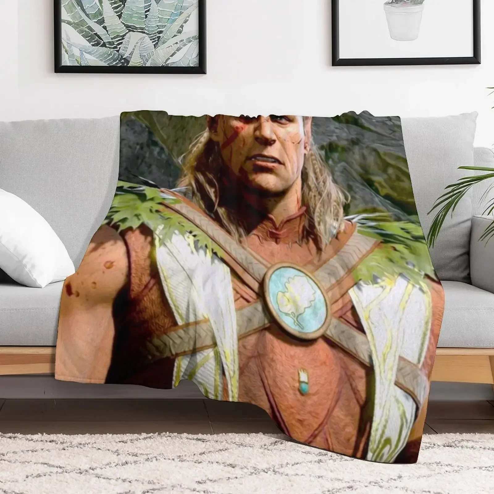 Одеяло Halsin the Elf Druid Adventurer виглядающее злитое для декоративного дивана летние