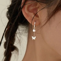elegant sweet original tassel butterfly pendant earrings round beads fashion earring for girl women wedding jewelry